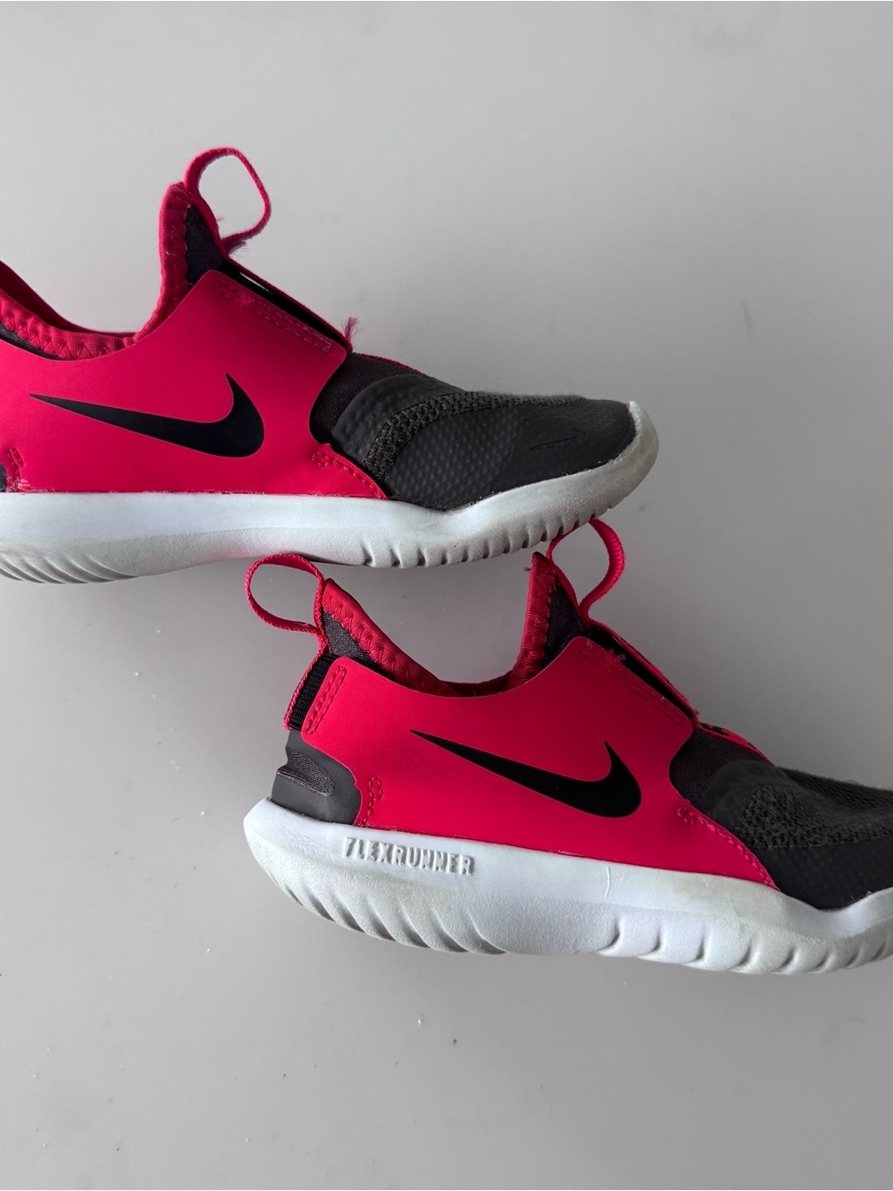 Nike Kids' Flex Runner Slip-On Sneakers Red and Black • size 11